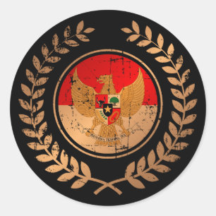 Indonesia Classic Round Sticker