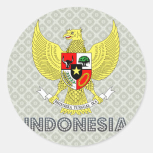 Indonesia Coat of Arms Classic Round Sticker
