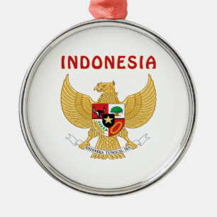 INDONESIA Coat Of Arms Metal Tree Decoration