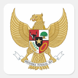 Indonesia Coat of Arms Square Sticker