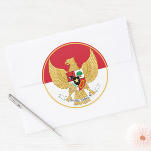 indonesia emblem classic round sticker