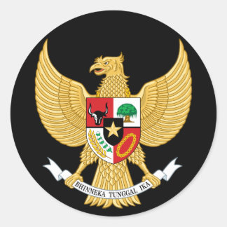 indonesia emblem classic round sticker