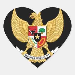 indonesia emblem heart sticker