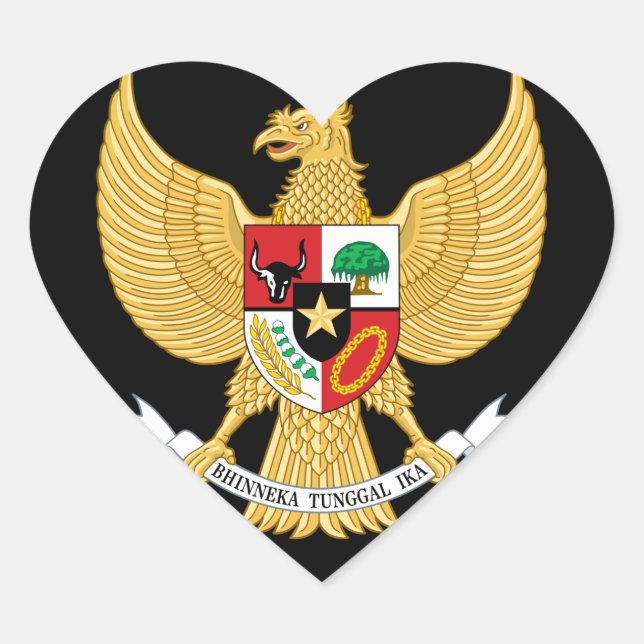 indonesia emblem heart sticker (Front)