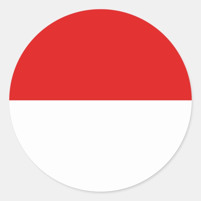 Indonesia Fisheye Flag Sticker (Front)