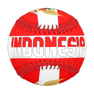 Indonesia Flag and Coat of Arms Patriotic Baseball