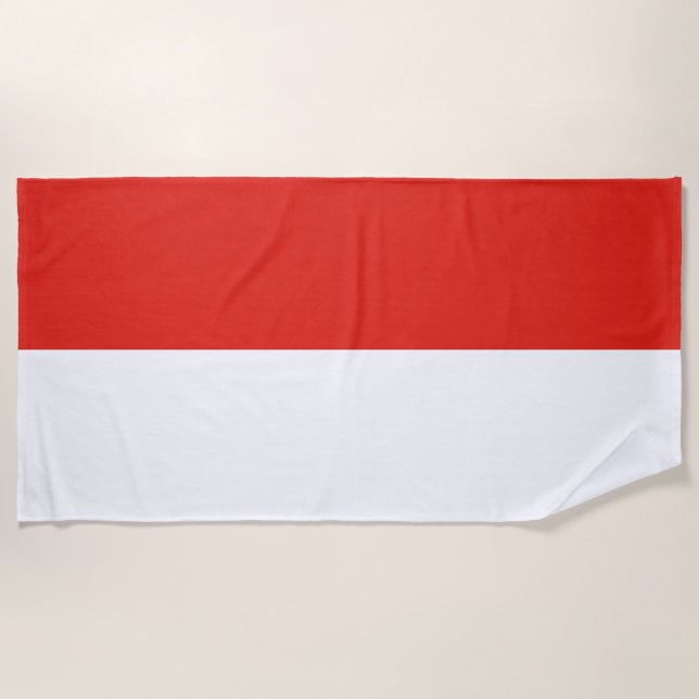 Indonesia flag beach towel (Front)