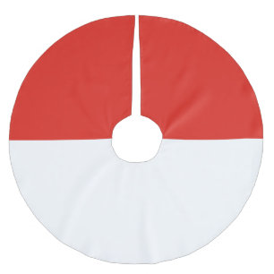 Indonesia flag brushed polyester tree skirt