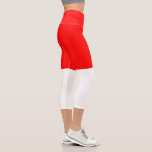 Indonesia Flag Capri Leggings<br><div class="desc">Patriotic flag of Indonesia.</div>