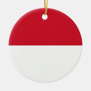 Indonesia flag ceramic ornament