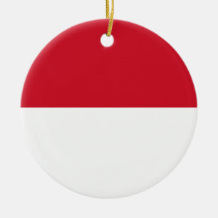 Indonesia Flag Ceramic Tree Decoration