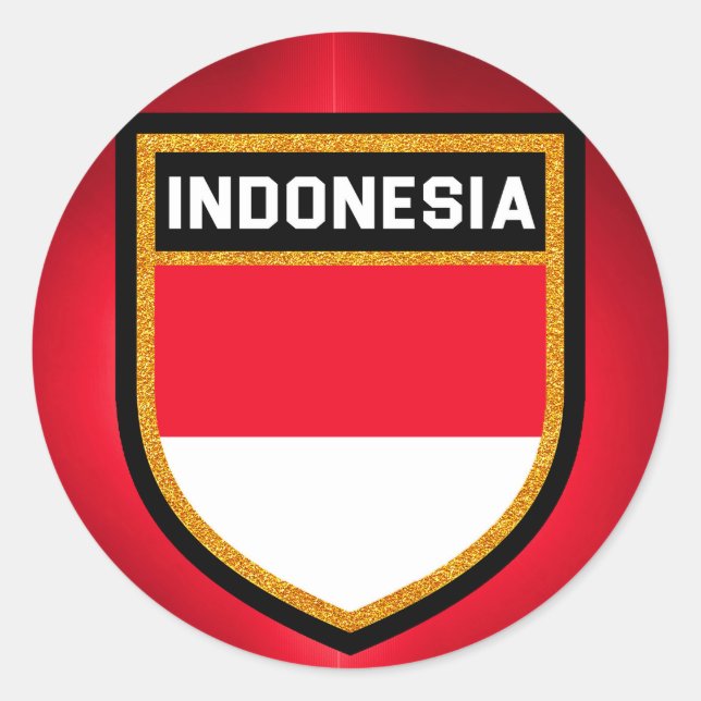 Indonesia Flag Classic Round Sticker (Front)