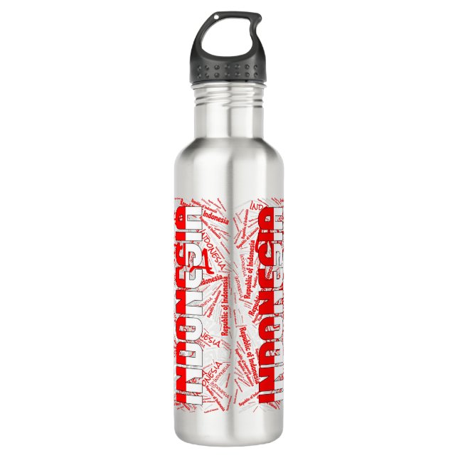 Indonesia Flag Gorgeous Patriotic 710 Ml Water Bottle (Front)