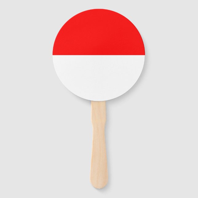 Indonesia Flag Hand Fan (Front)