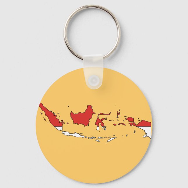 Indonesia flag map key ring (Front)