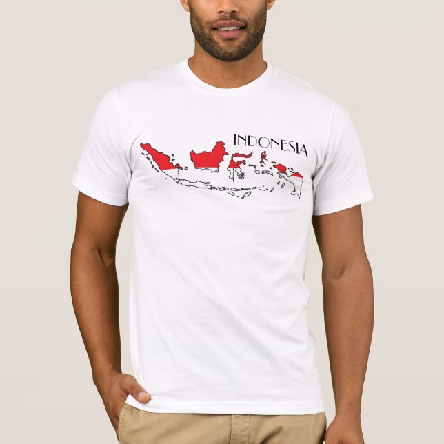 Indonesia Flag-Map Shirt (Front)