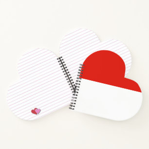 Indonesia flag notebook