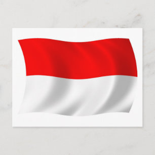 Indonesia Flag Postcard