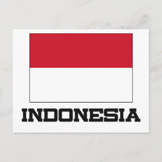 Indonesia Flag Postcard (Front)