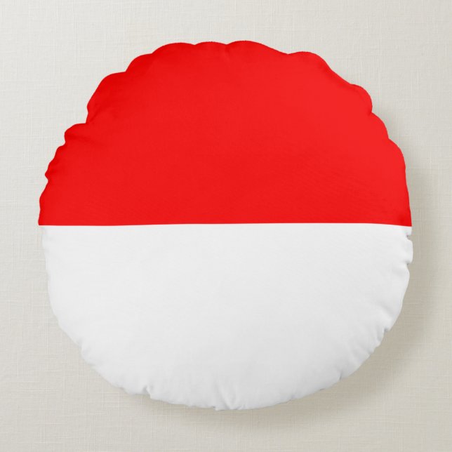 Indonesia Flag Round Cushion (Front)