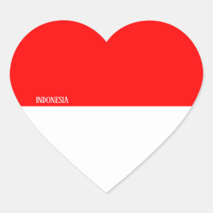 Indonesia Flag Splendid Patriotic Heart Sticker