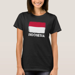 Indonesia Flag Support Indonesian People Women Me T-Shirt