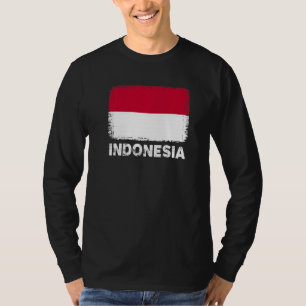 Indonesia Flag Support Indonesian People Women Me T-Shirt