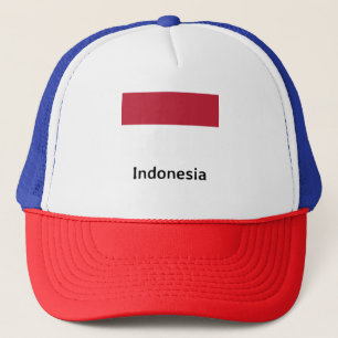 Indonesia Flag Trucker Hat