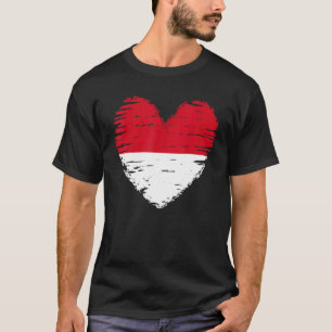 Indonesia Heart Outfit Indonesia Heart Flag I love T-Shirt