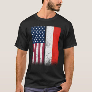 Indonesia Indonesian American Flags Proud USA T-Shirt
