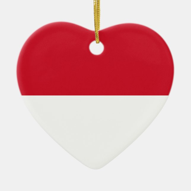 Indonesia – Indonesian Flag Ceramic Ornament (Front)