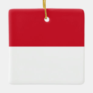 Indonesia (Indonesian) Flag Ceramic Ornament