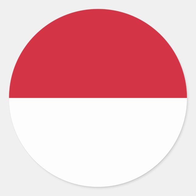 Indonesia – Indonesian Flag Classic Round Sticker (Front)