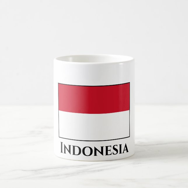 Indonesia (Indonesian) Flag Coffee Mug (Center)