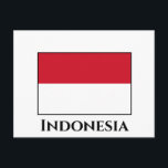 Indonesia (Indonesian) Flag Postcard<br><div class="desc">Customisable World Flag Products - Please feel free to change the text.</div>