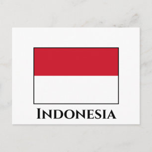 Indonesia (Indonesian) Flag Postcard