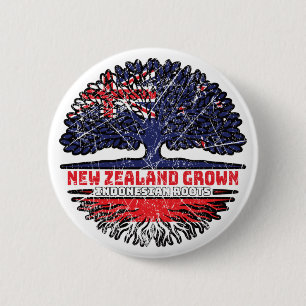 Indonesia Indonesian New Zealander New Zealand 6 Cm Round Badge