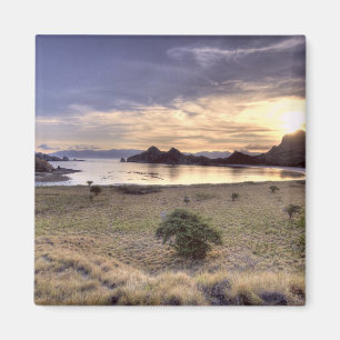 Indonesia, Komodo National Park. Sunset on one Magnet