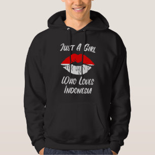 Indonesia Lips Mouth Love Flag Hoodie