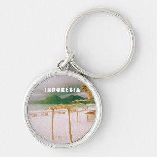 Indonesia Lombok Tropical Paradise Print Key Ring
