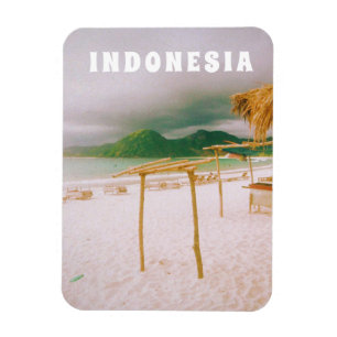 Indonesia Lombok Tropical Paradise Print Magnet