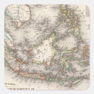 Indonesia, Malaysia Square Sticker
