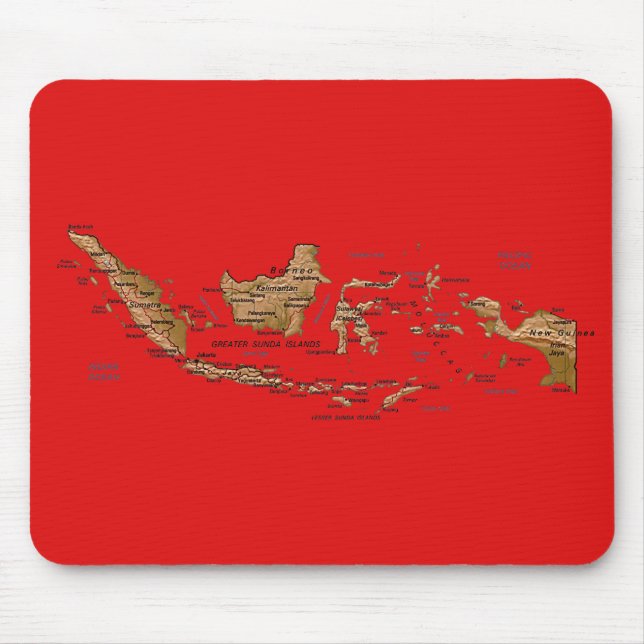 Indonesia Map Mousepad (Front)