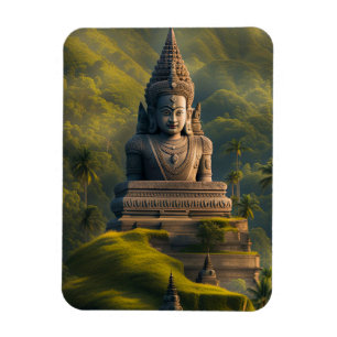 Indonesia Mountain Buddha  Magnet