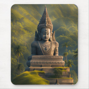 Indonesia Mountain Buddha Mouse Pad