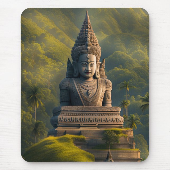 Indonesia Mountain Buddha  Mouse Pad (Front)