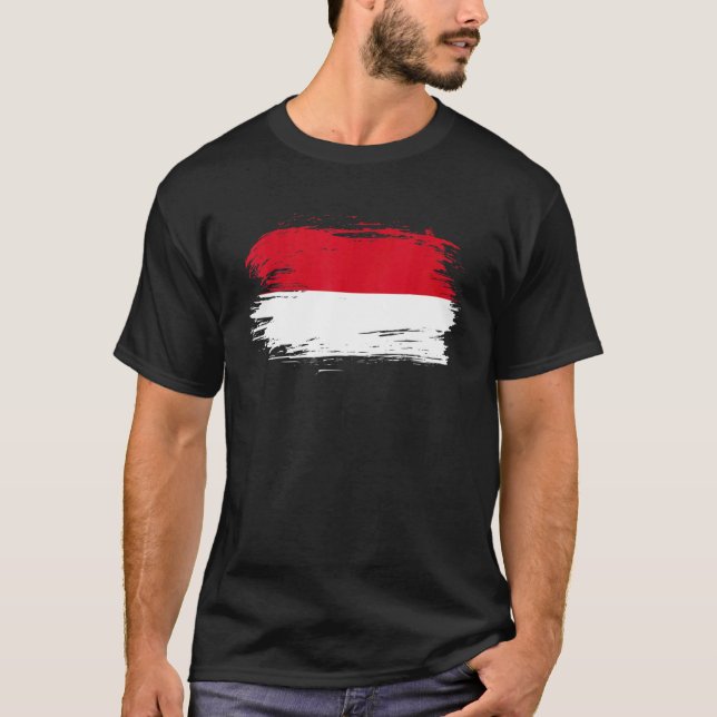 Indonesia Outfit   Indonesia Flag Symbol   I Love  T-Shirt (Front)