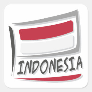 Indonesia Pride X Flag Square Sticker
