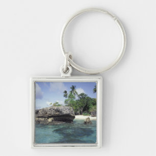 Indonesia. Rock formations along shore Key Ring
