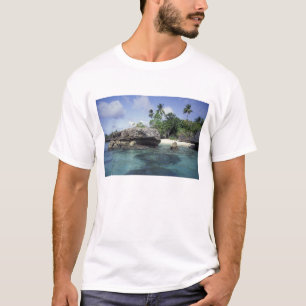 Indonesia. Rock formations along shore T-Shirt